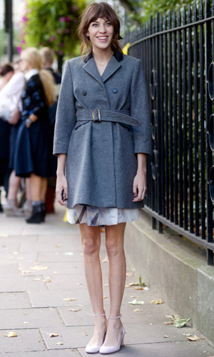 Alexa Chung In A Stylish Outfit At London Fashion Week SS13, September 2012