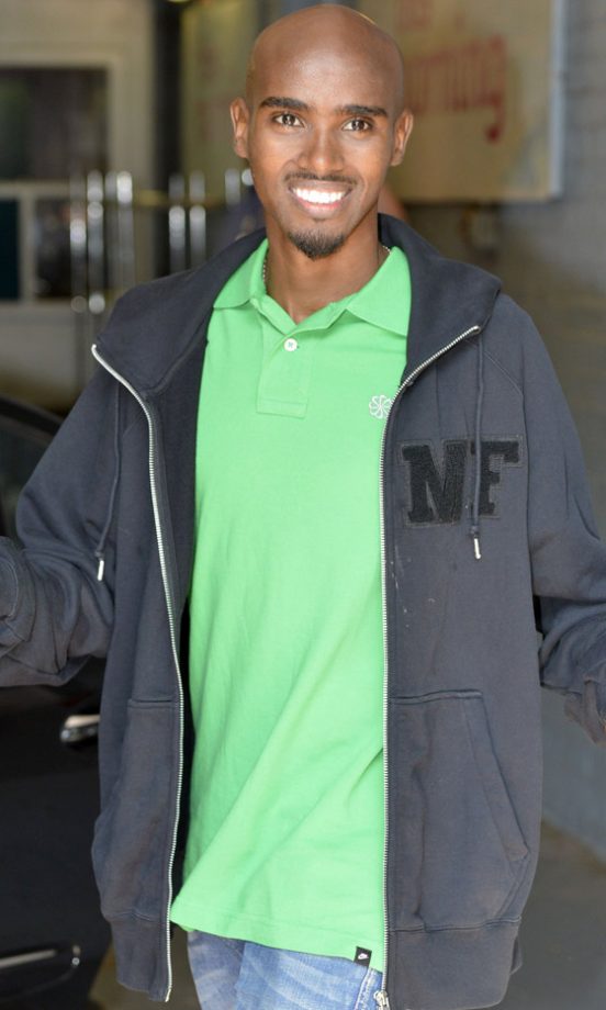 Mo Farah Leaving The ITV Studios, 2012