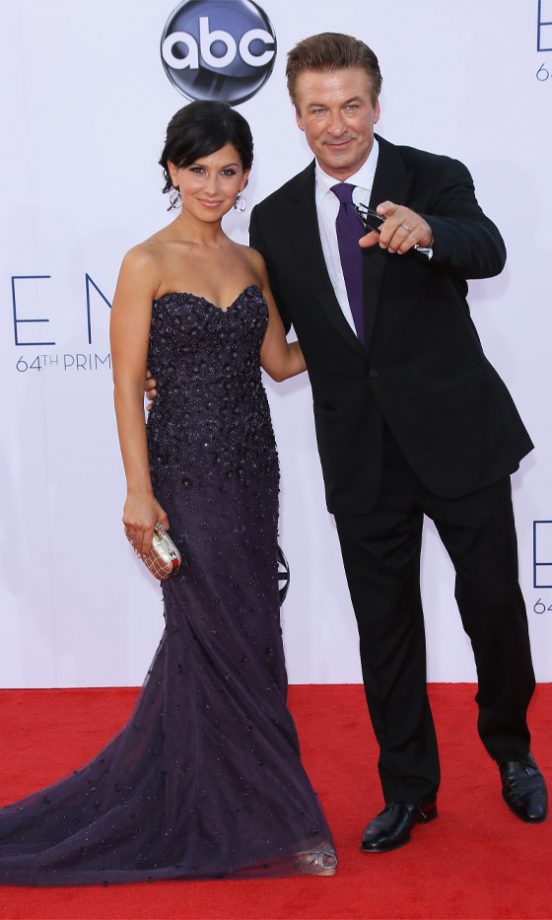 Alec Baldwin And Hilaria Thomas At The Emmys 2012