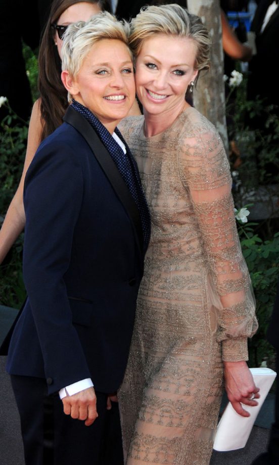 Ellen DeGeneres and Portia De Rossi At The Emmys 2012