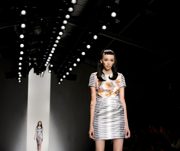 Model On The Catwalk At London Fashion Week ss13, 2012