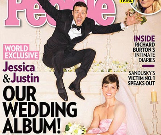 Justin Timberlake and Jessica Biel looked super-happy on their wedding day!
