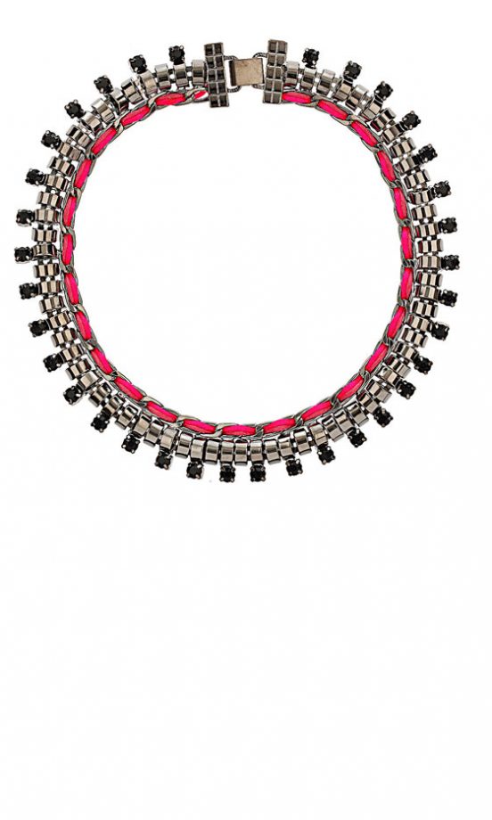 Freedom At Topshop Neon Thread Rhinestone Collar, £25