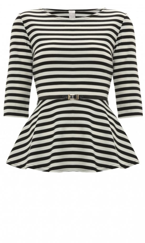Internacionale Stripe Peplum Top, £14.99