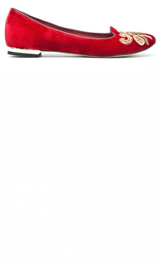 Mango Velvet Slipper Shoes, £89.99