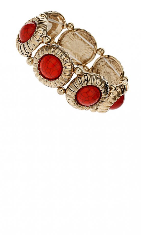 Dorothy Perkins Red Crackle Stone Bracelet, £10