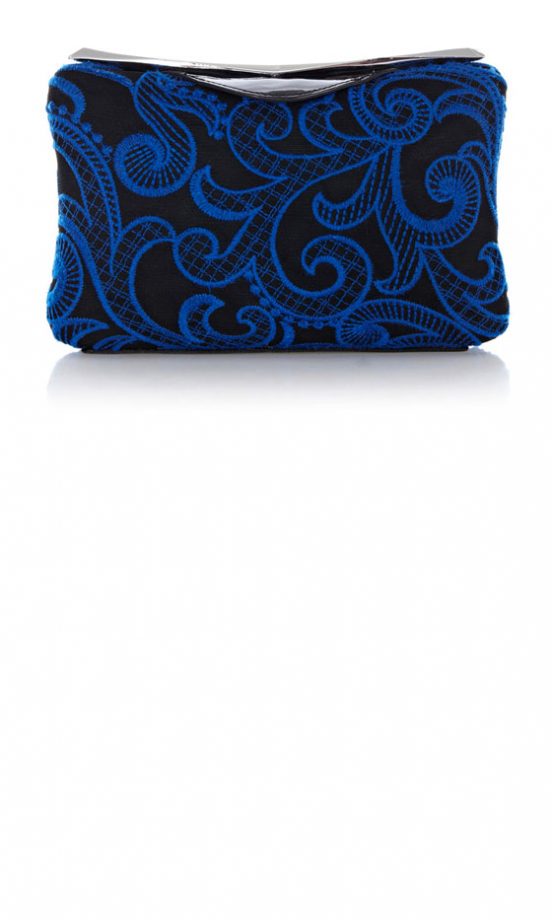 Karen Millen Blue Lace Clutch Bag, £95