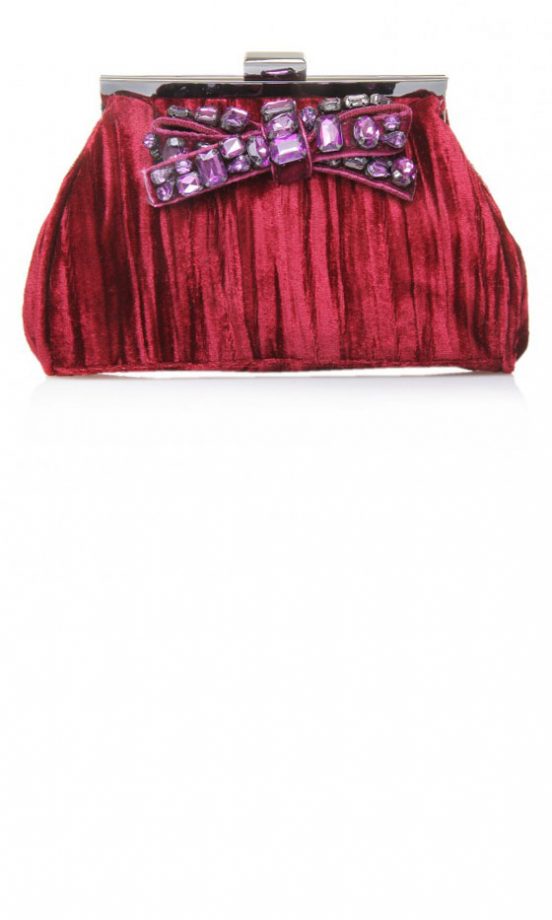 KG By Kurt Geiger Velvet Jewel Clutch Bag, £55