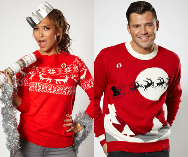 Myleene Klass and Mark Wright are sporting their Christmas jumpers for Save The Children