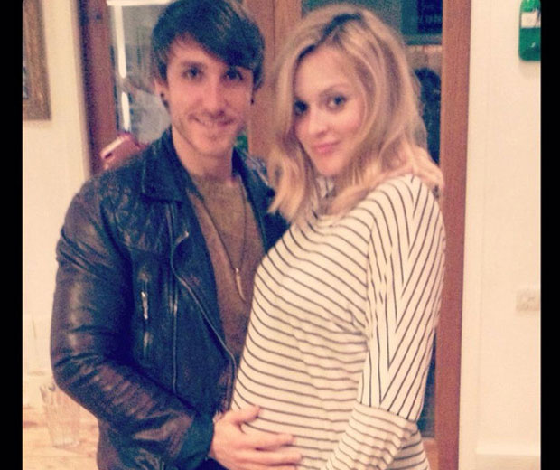 Pregnant Fearne Cotton has been reunited with her best friend, X Factor's Kye Sones