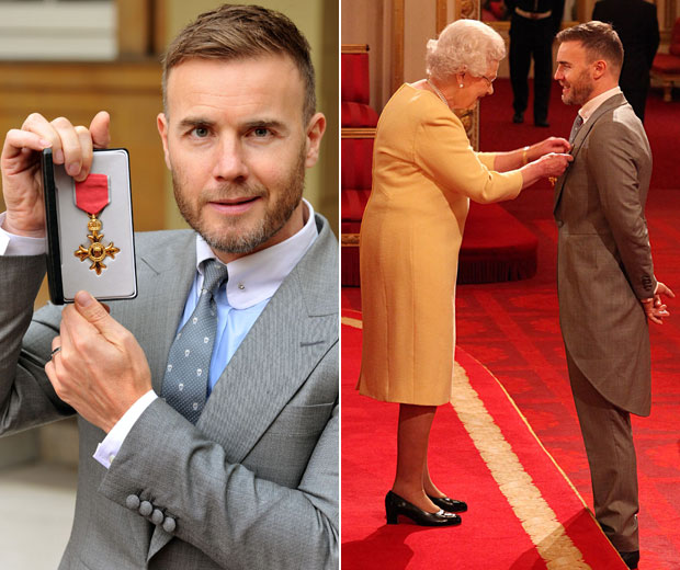 Gary Barlow seemed so excited to be meeting the Queen again today