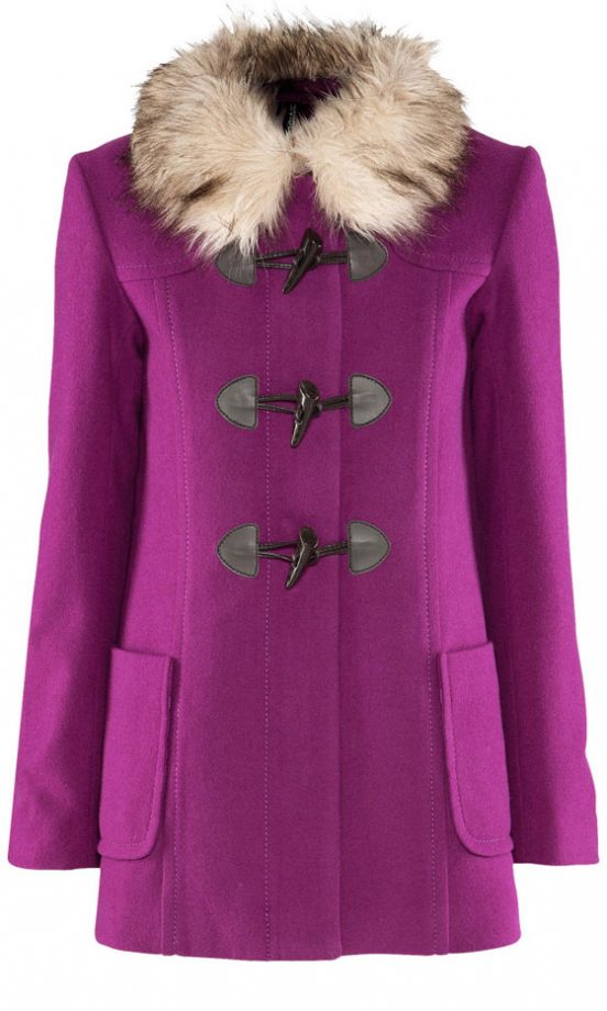 H&M Fuchsia Faux Fur Coat, £34.99