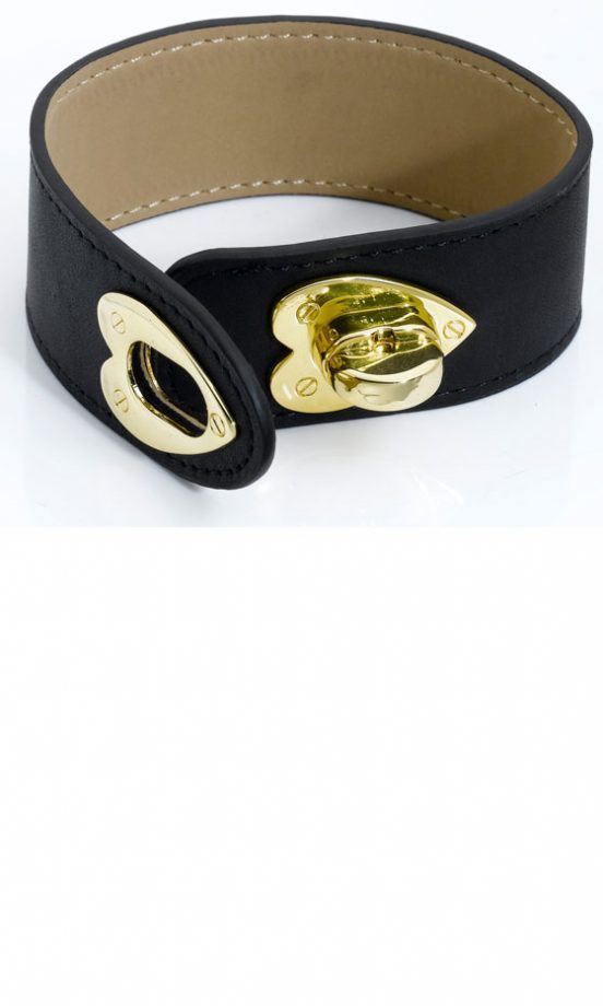 Argos Black Leather Clasp Cuff Bracelet, £14.99