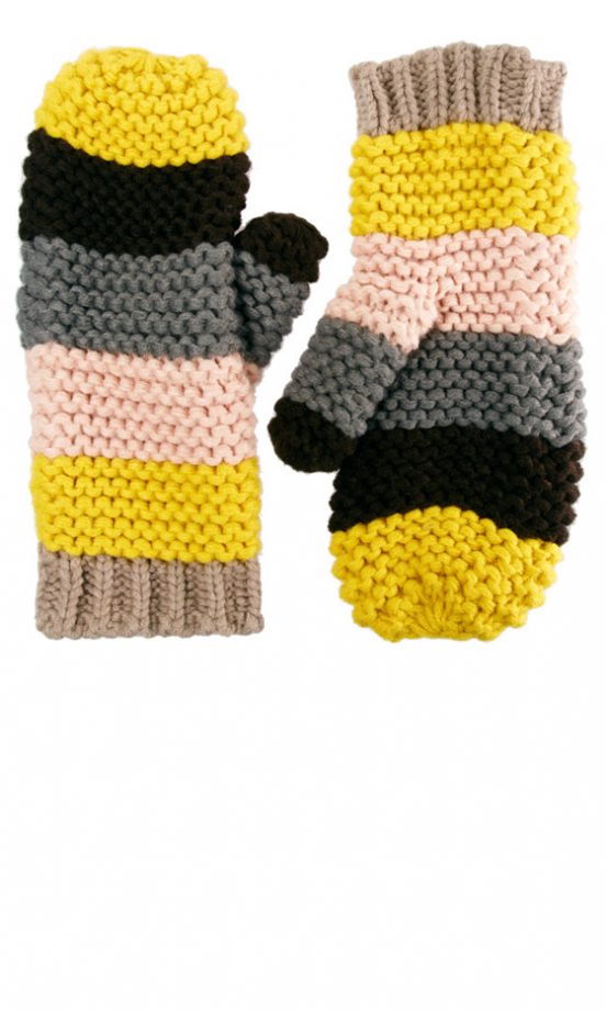 Asos Striped Mittens, £12