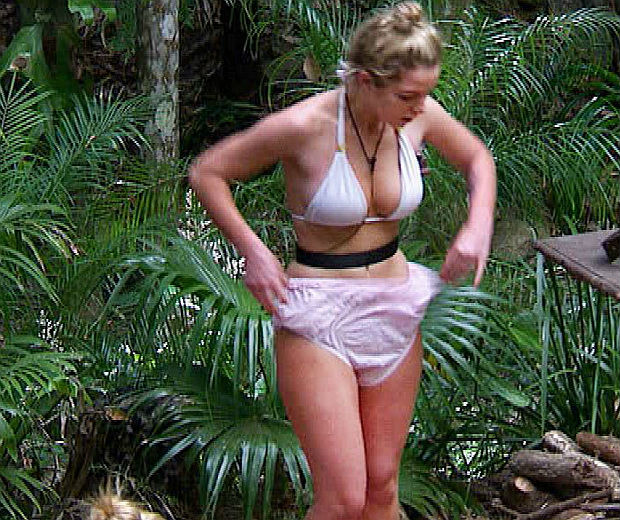 Helen Flanagan managed to work that white bikini into the group task...