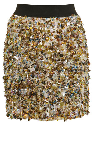 LOOK Loves: Miss Selfridge’s Embellished Mini Skirt, £50