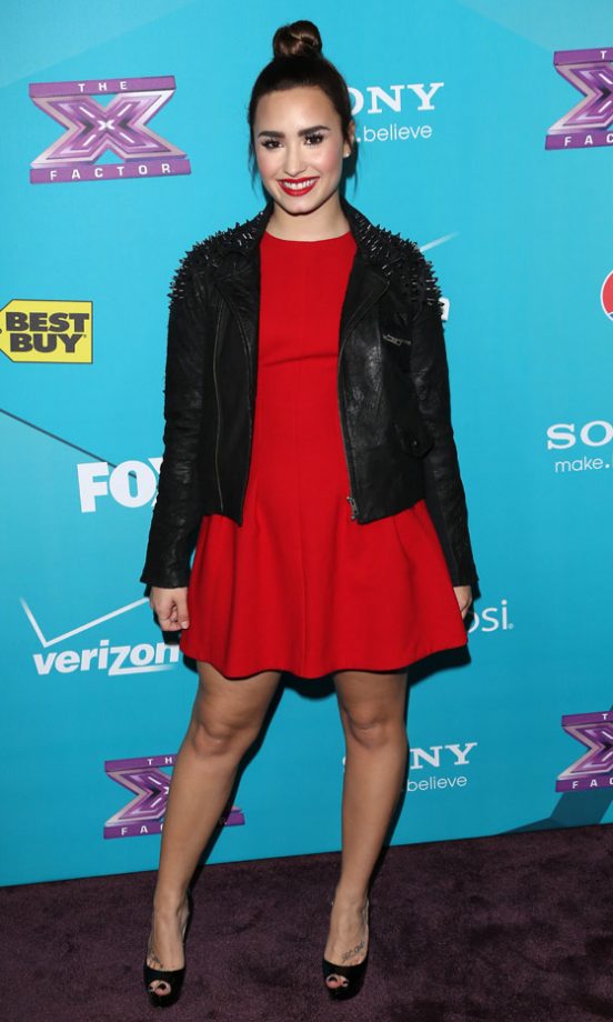 Demi Lovato At The US X Factor Party, 2012