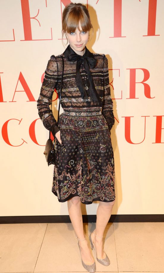 Edie Campbell At The Valentino Exhibition At Somerset House, 2012