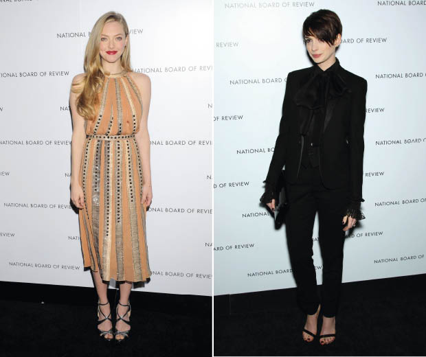 Amanda Seyfried and Anne Hathaway both looked stunning at the NBR Awards!