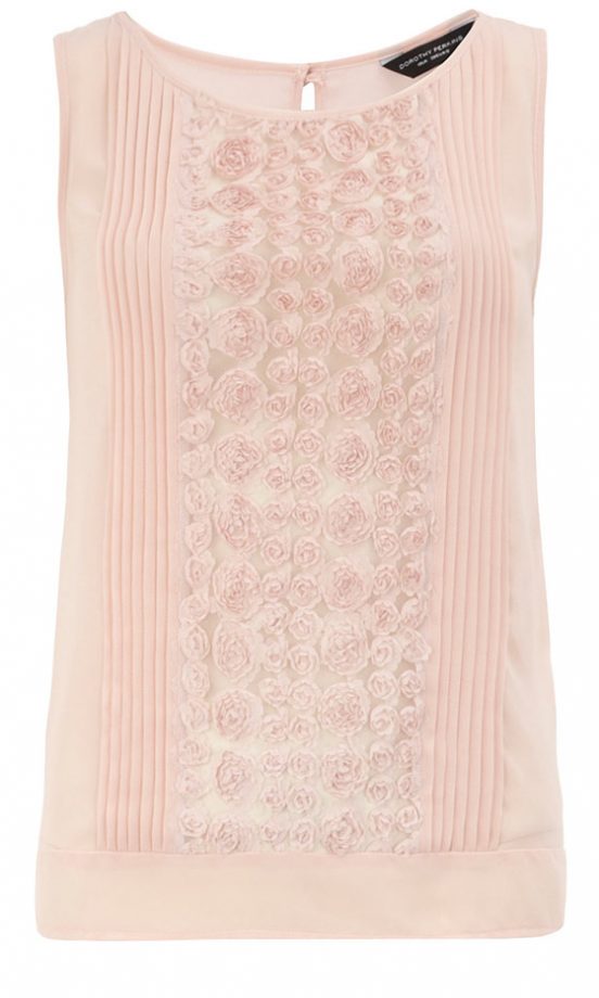 Dorothy Perkins Blush 3D Floral Shell Top, £28