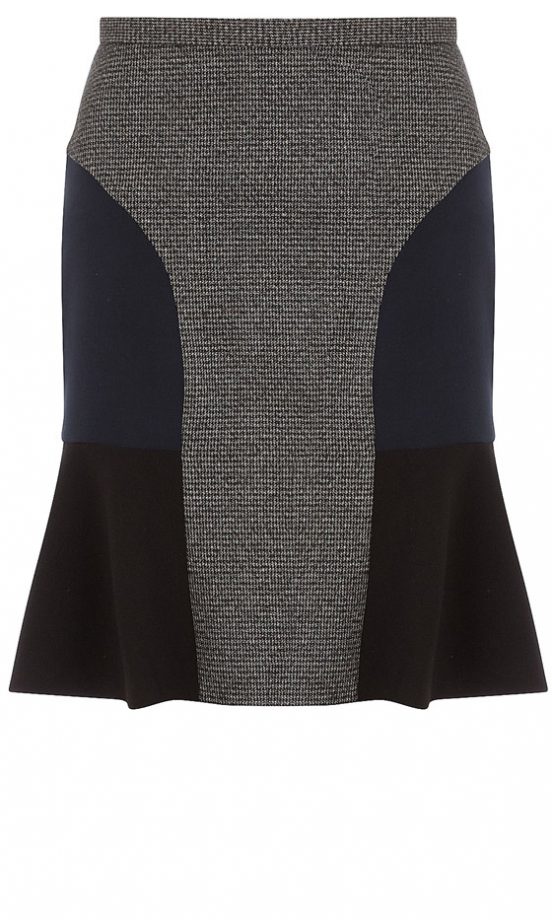 Dorothy Perkins Navy Tweed Contrast Skirt, £30