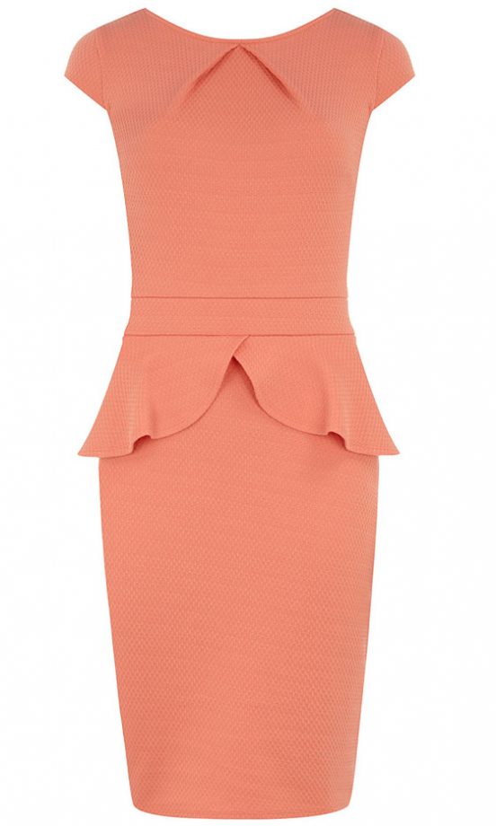 Dorothy Perkins Peach Pencil Dress, £22