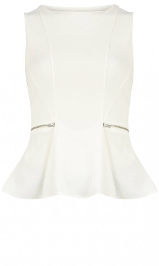 SS13 Fashion Trends: White - Dorothy Perkins Peplum Top, £22