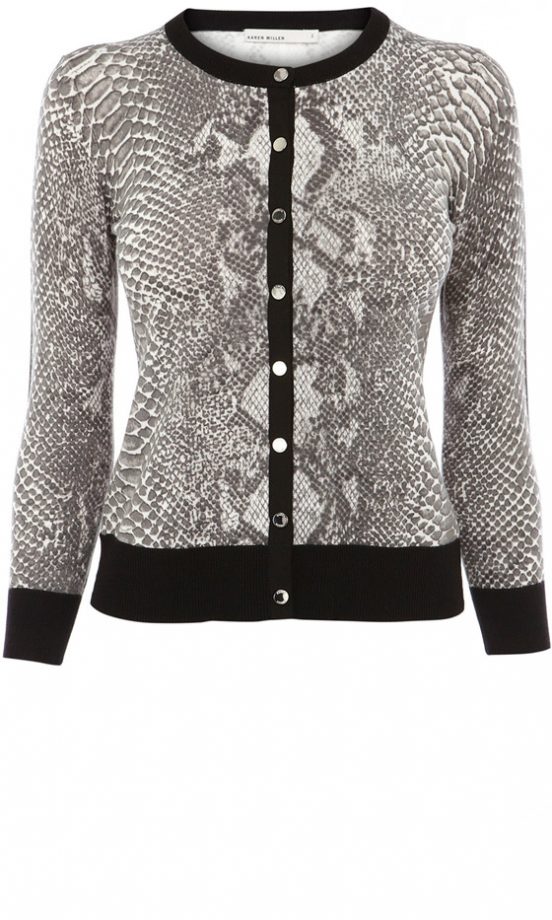 Karen Millen Croc Print Cardigan, £99