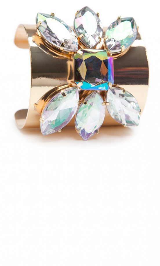 Mango Crystal Embellished Cuff Bracelet, £34.99