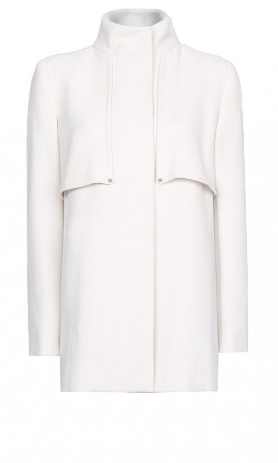 SS13 Fashion Trends: White - Mango White Funnel Neck Coat, £79.99