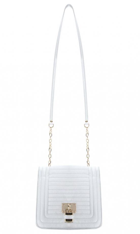 SS13 Fashion Trends: White - Miss Selfridge Quilted Bag, £29
