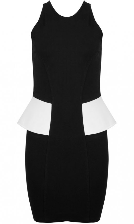 Motel Rocks Monochrome Peplum Dress, £40