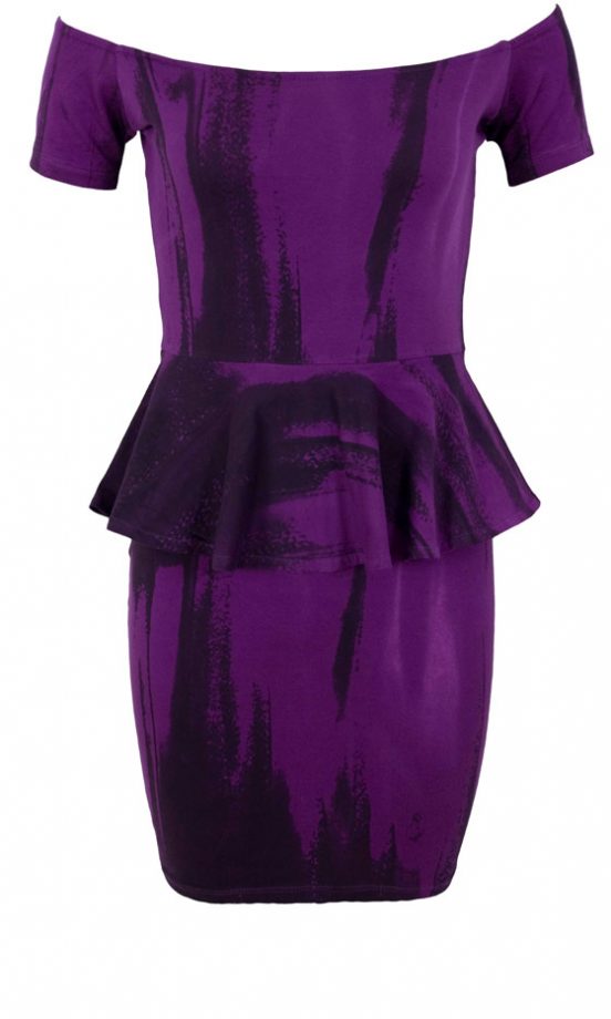Motel Rocks Purple Peplum Dress, £32