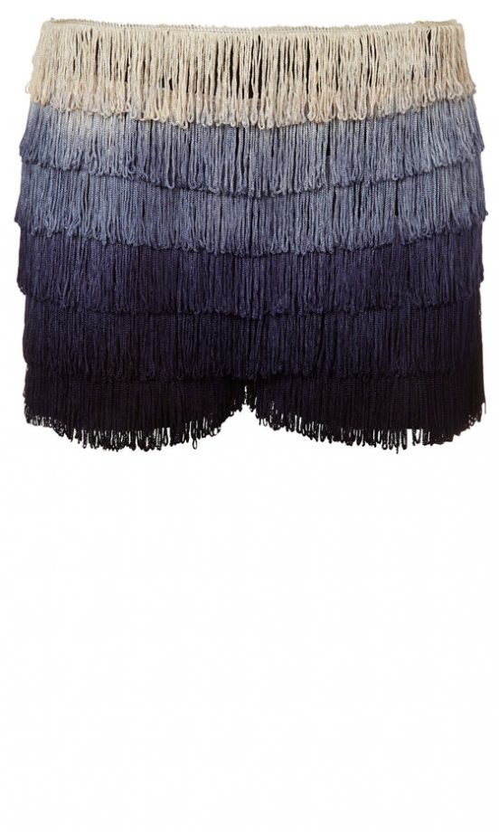 Topshop Ombre Fringe Shorts, £36