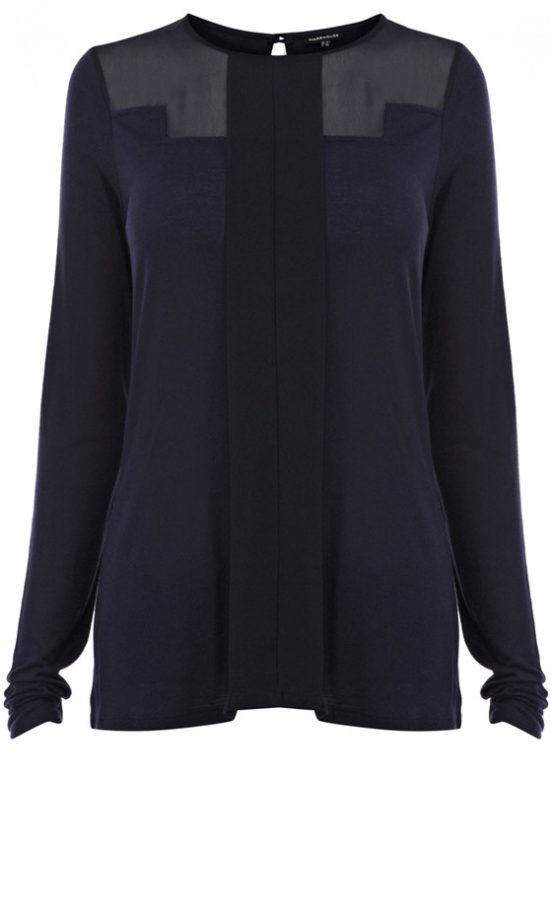 Warehouse Chiffon Pleat Panel Top, £28