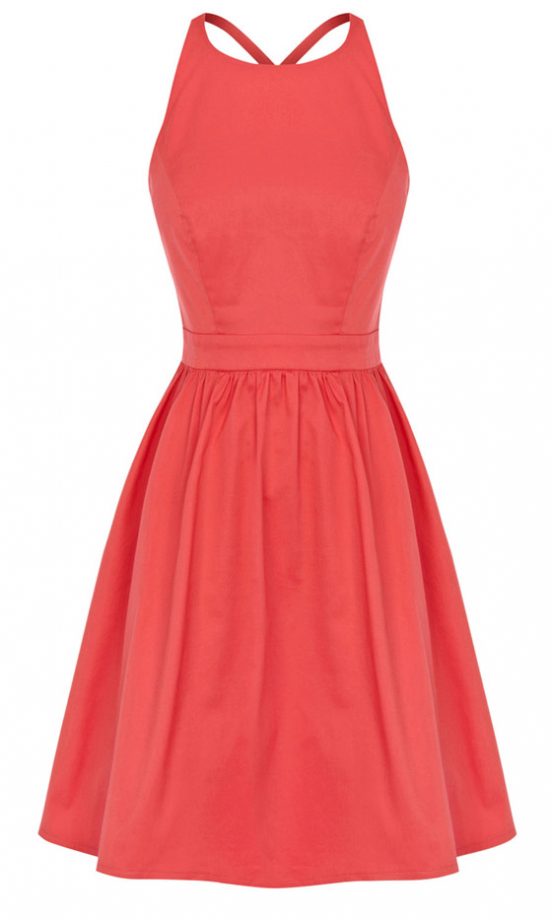 Warehouse Cross Back Skater Dress, £55