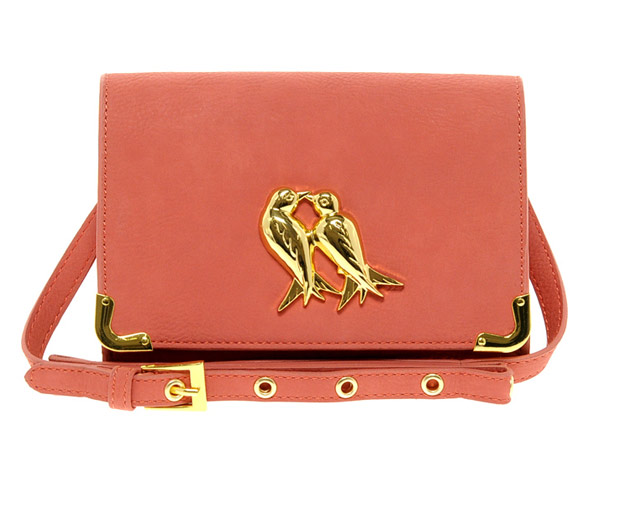 ASOS kissing bird bag in pink, 2012