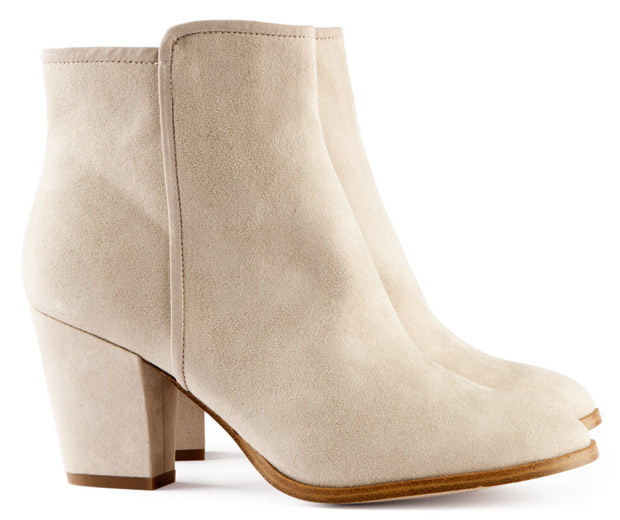 beige ankle boots from high street fashion shop H&M, 2013