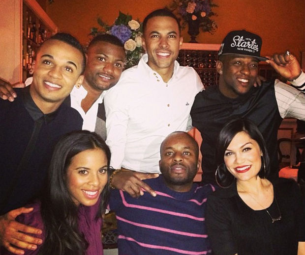 Jessie J hooked up with pregnant Rochelle Humes, her hubby Marvin and JLS