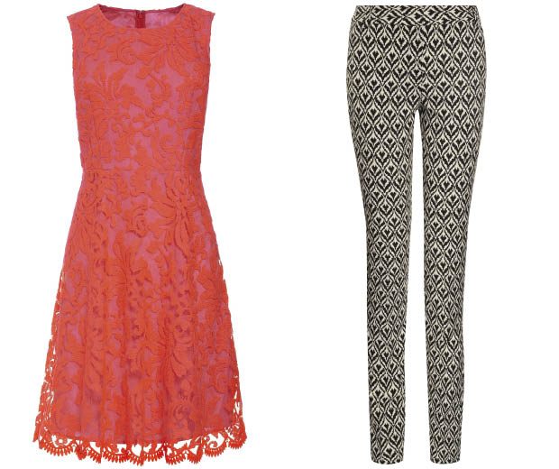 Next SS13 neon lace dress and printed trousers