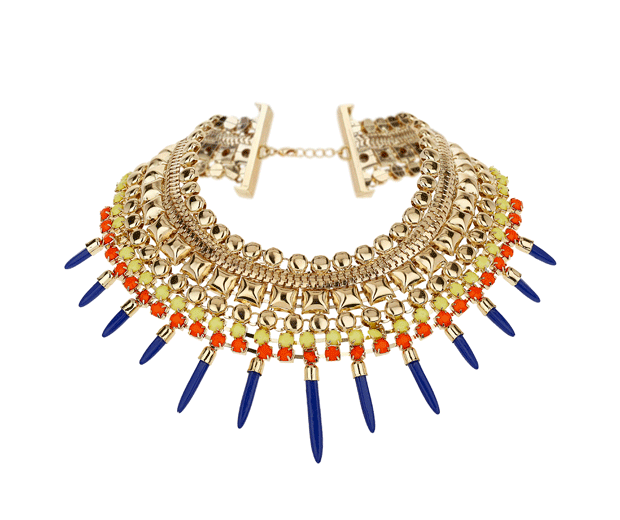 A statement collar neckace, £35, by Freedom at Topshop