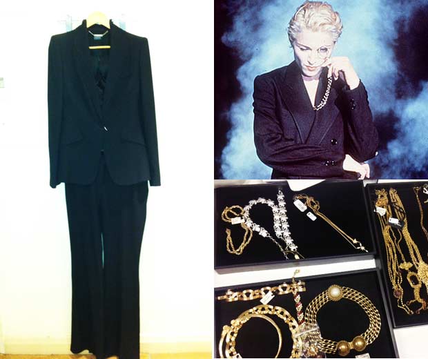 Alesha shows us her stunning Alexander McQueen suit and gorgeous Susan Caplin jewellery