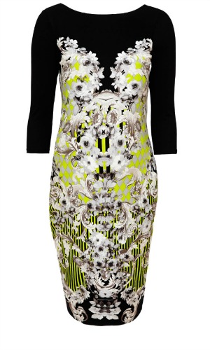 Asos Maternity yellow and black bodycon dress, £30