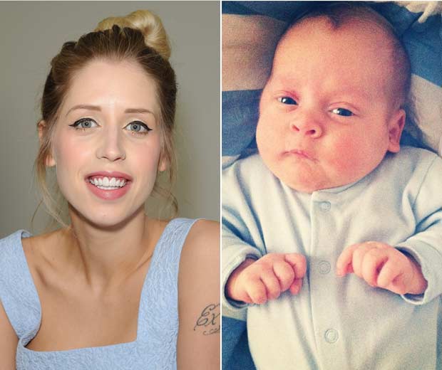 Peaches Geldof posts the first photos of her new baby boy Phadrea on Twitter