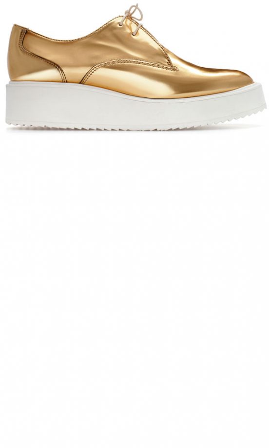 Zara Gold Platforms, £79.99