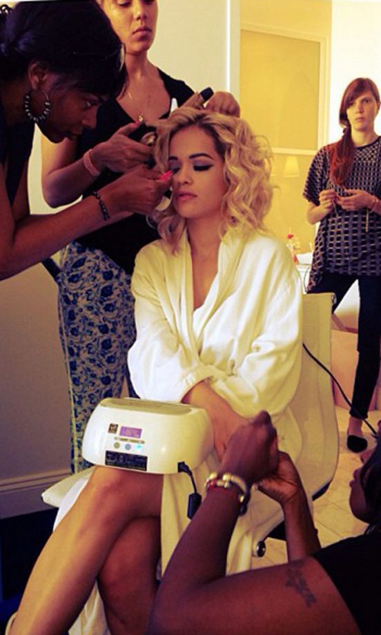 Rita Ora Getting Ready At Her Hotel, Met Gala, 2013