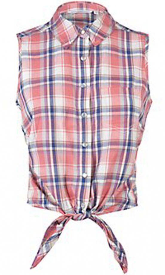 New Look Sleeveless Check Shirt, £9.99