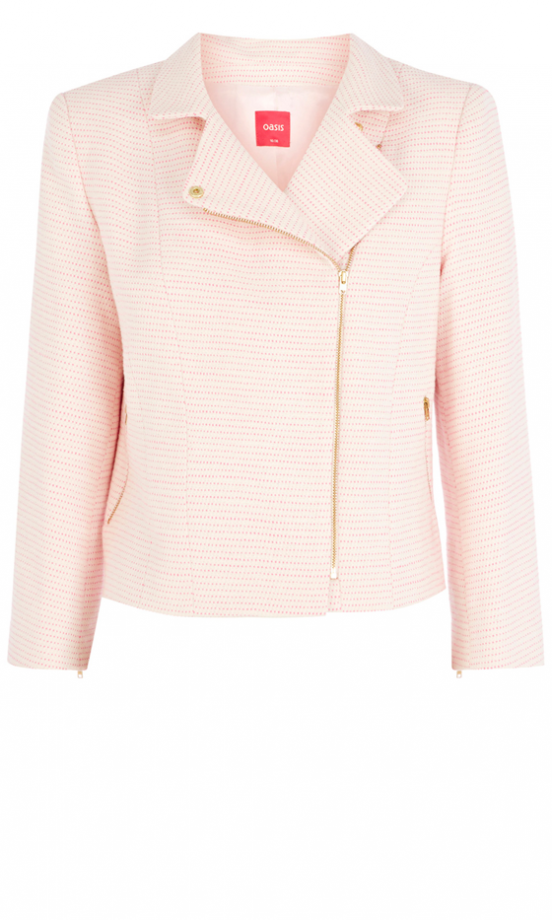 Oasis Boucle Biker Jacket, £75