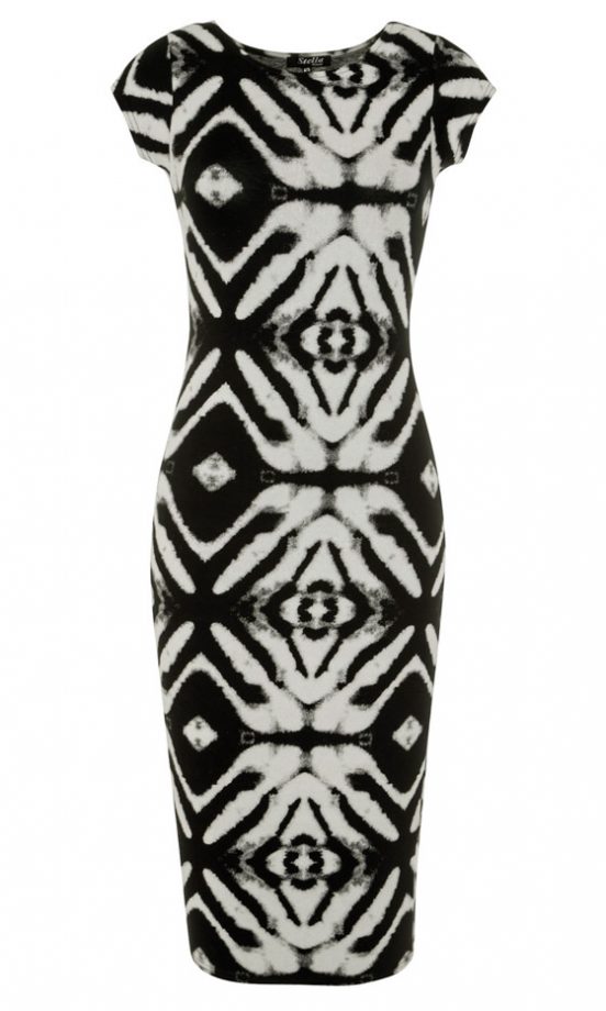 F&F At Tesco Printed Bodycon Dress, £15