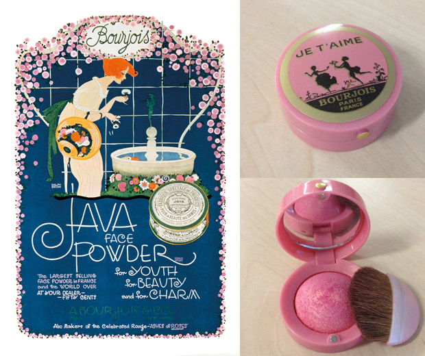Bourjois vintage little round blusher pots, 2013